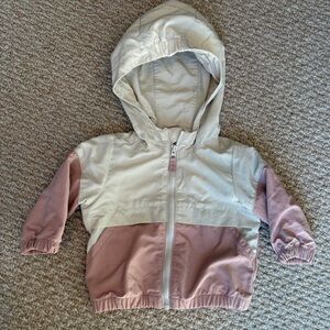 Little Planet By Carter’s 6M Girls Windbreaker 6 Mo Pink & White Spring Jacket